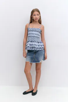Y Denim Skirt