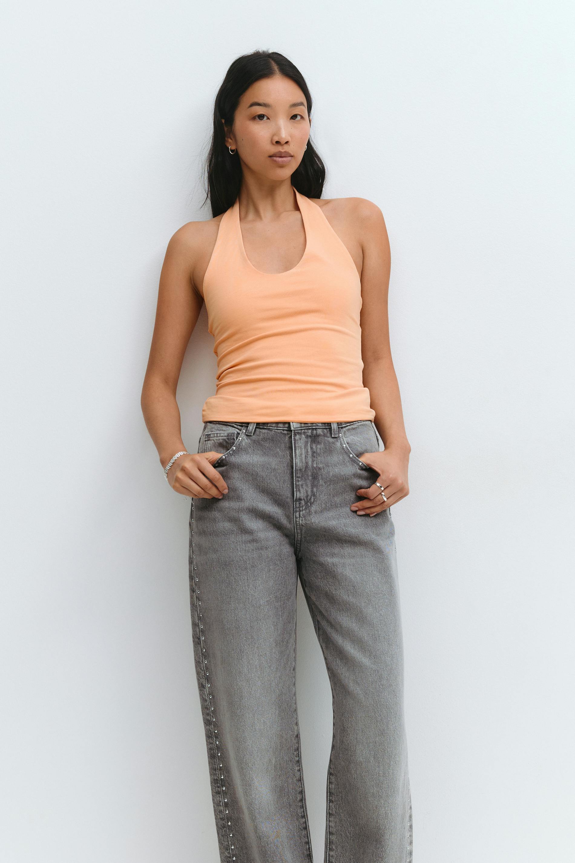 トップス Halterneck Checkjacquard Tops TODAYFUL】Halterneck Checkjacquard Tops ※納期5/中～