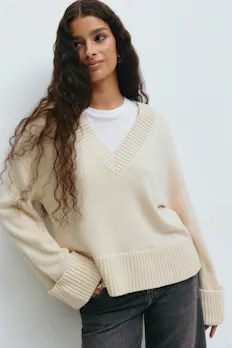 V-Neck Knitted Sweater