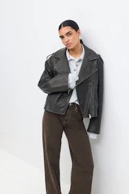 Short Pu Biker Jacket