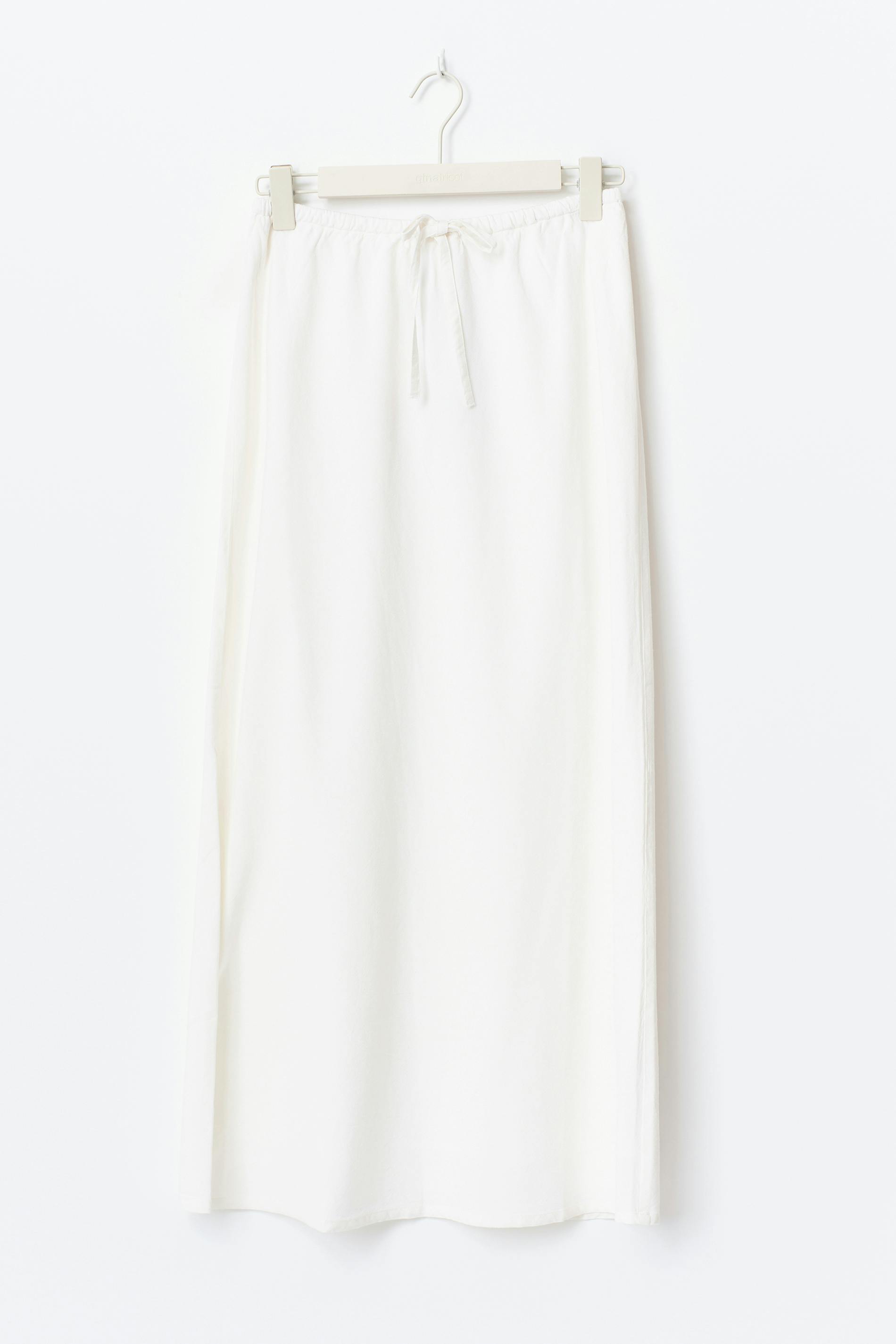 Drawstring maxi skirt