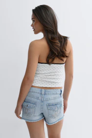 Y Chunky Embroidery Shorts