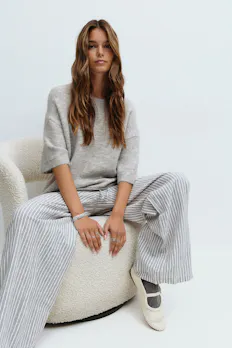 Knitted Short Sleeve Top
