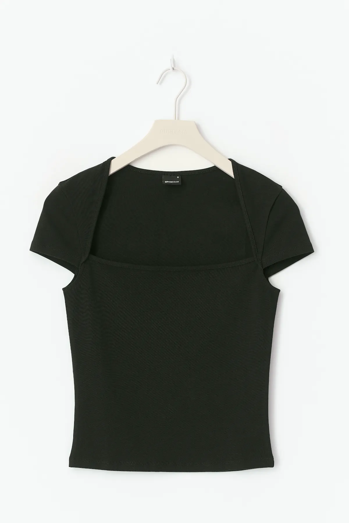 Square neck top - Black - Women - Gina Tricot