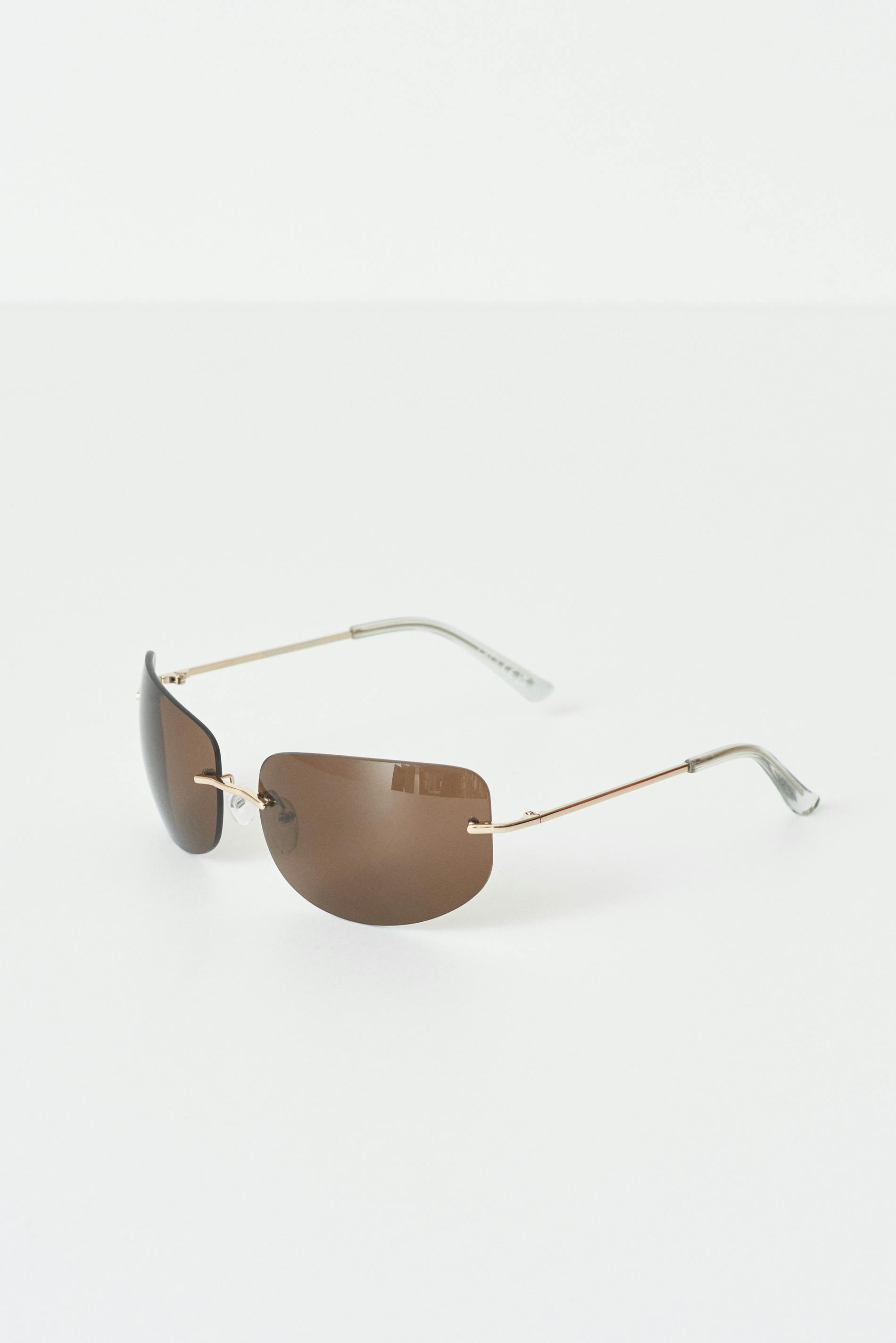 Gina Tricot - Rimless sunglasses - Solbriller - Beige - ONESIZE - Dame