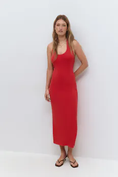 Halterneck Midaxi Dress