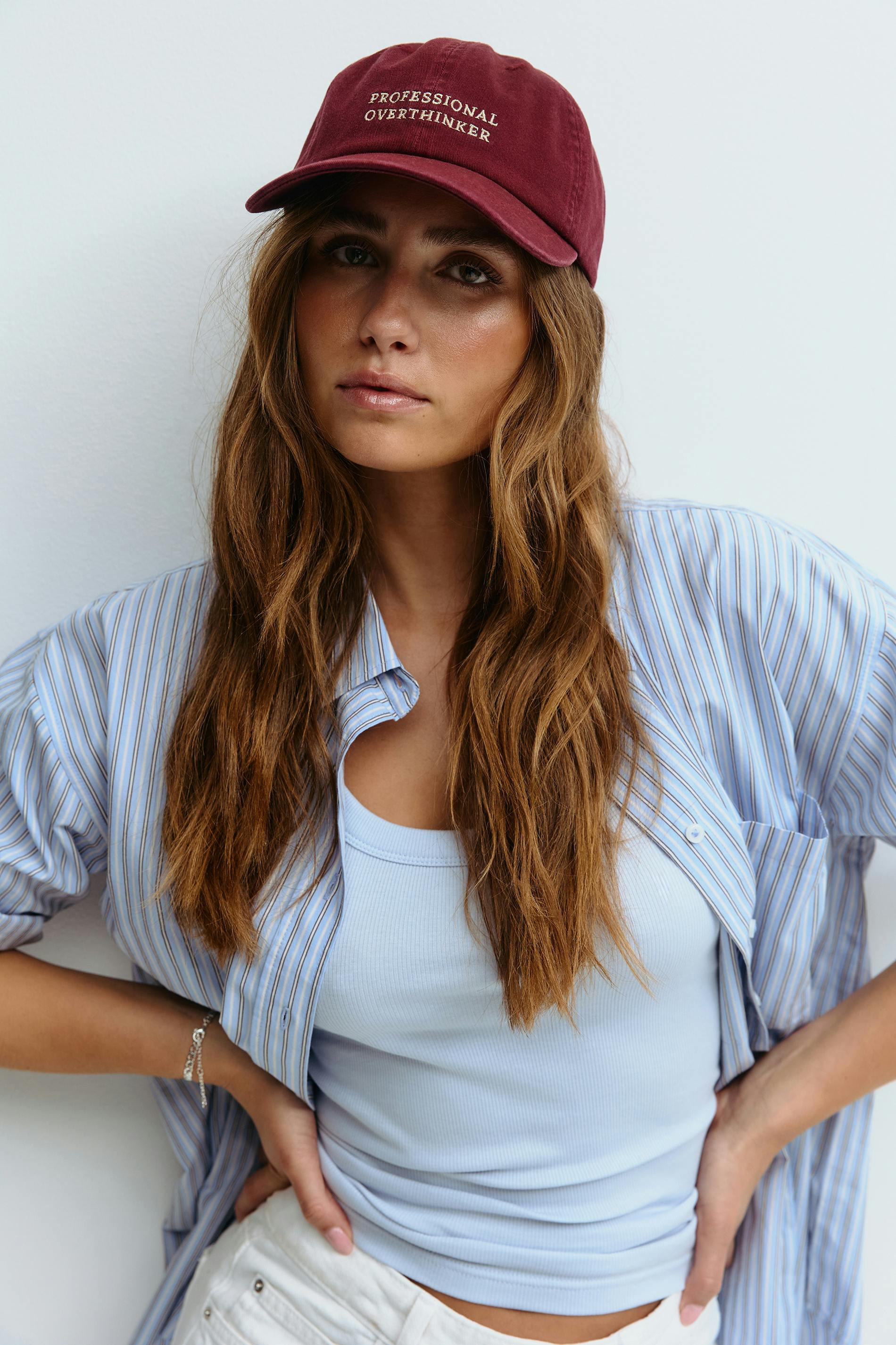 Gina Tricot - Washed cotton cap - caps - Rød - ONESIZE - Dame