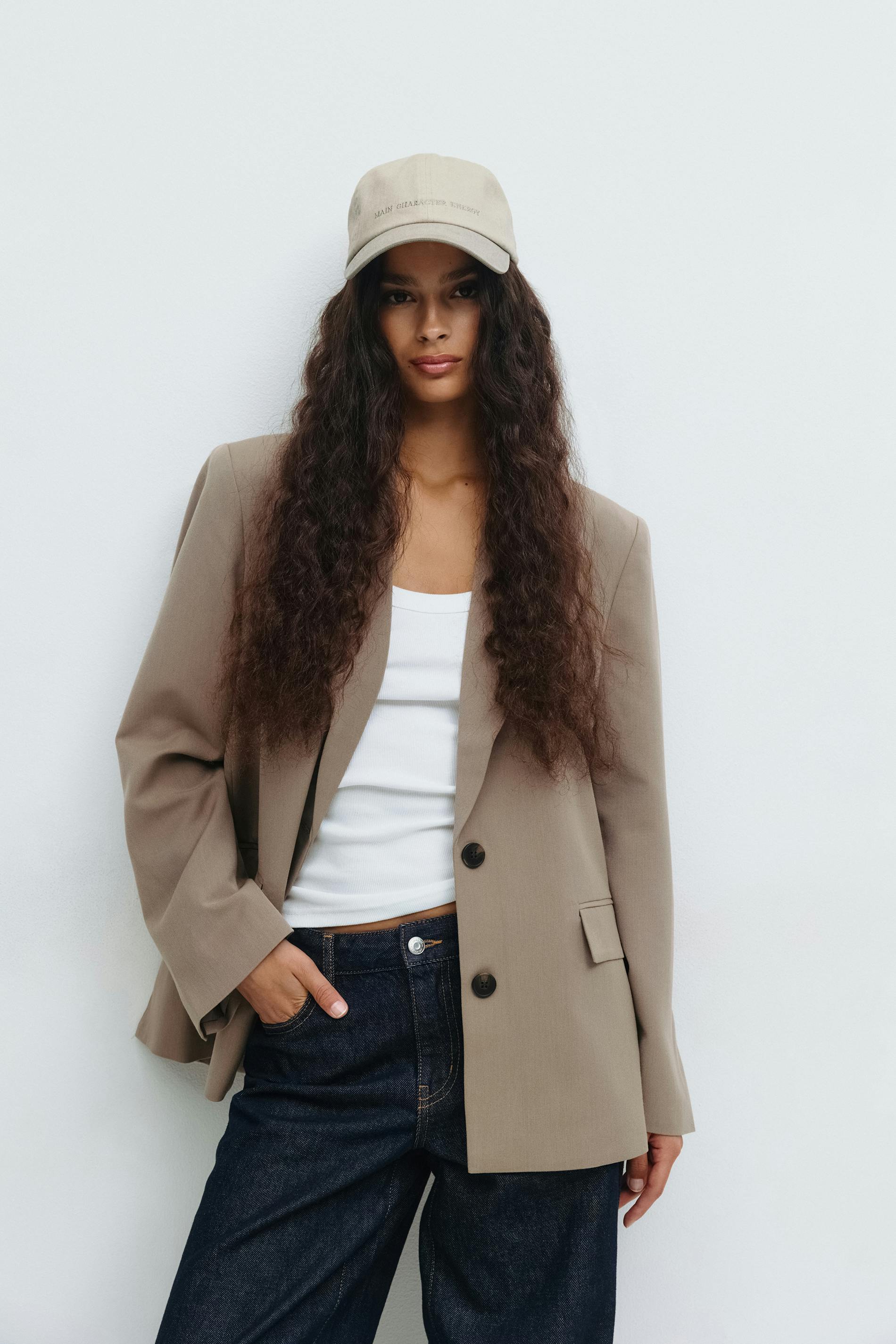 Gina Tricot - Washed cotton cap - caps - Beige - ONESIZE - Dame