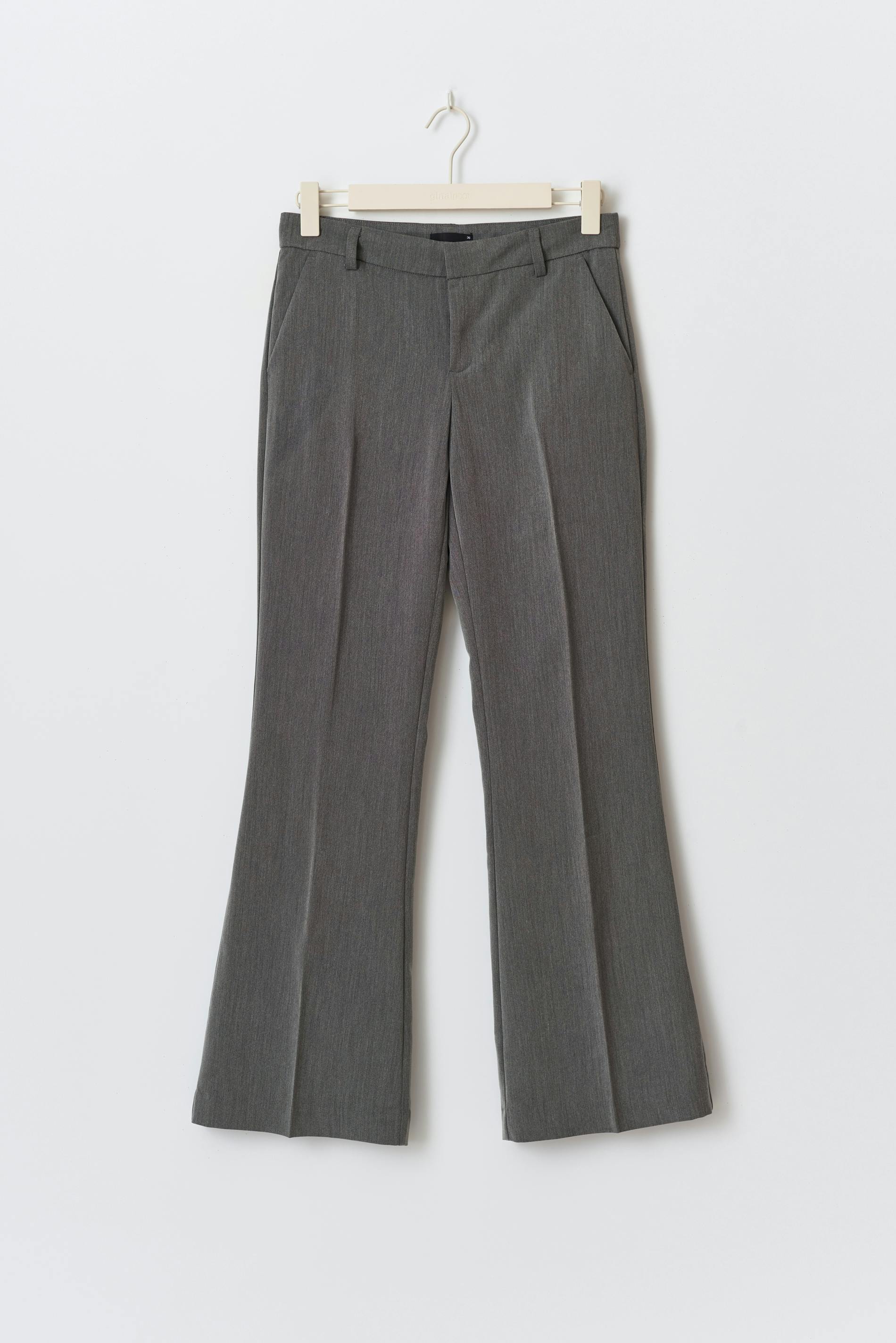 Gina Tricot - Tall relaxed trousers - vide dressbukser - Grå - 40 - Dame