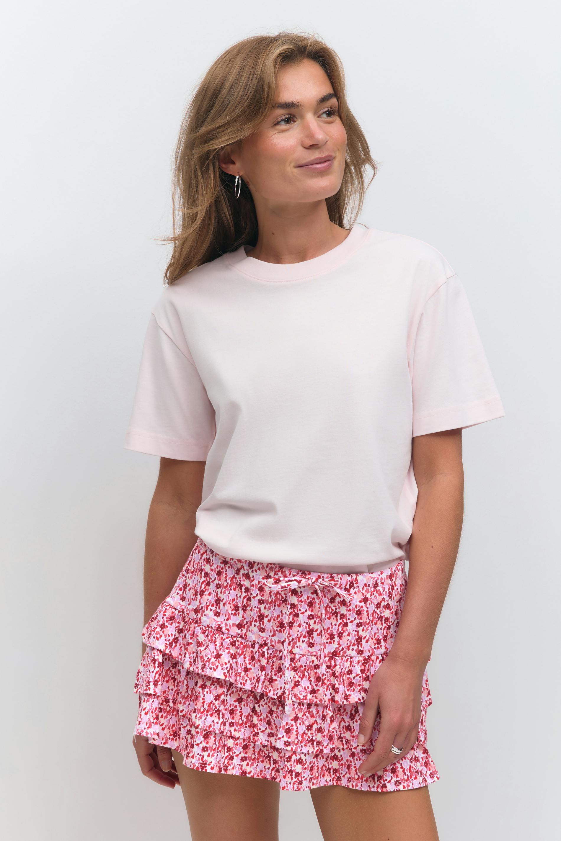 Gina Tricot - Mini frill skirt - minihameet - Pinkki - XXS - Naiset