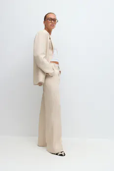Straight Twill Trousers