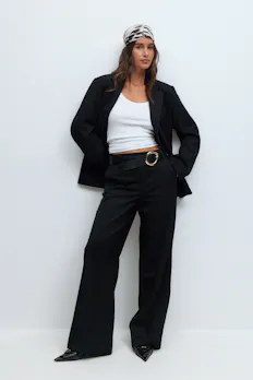 Straight Twill Trousers