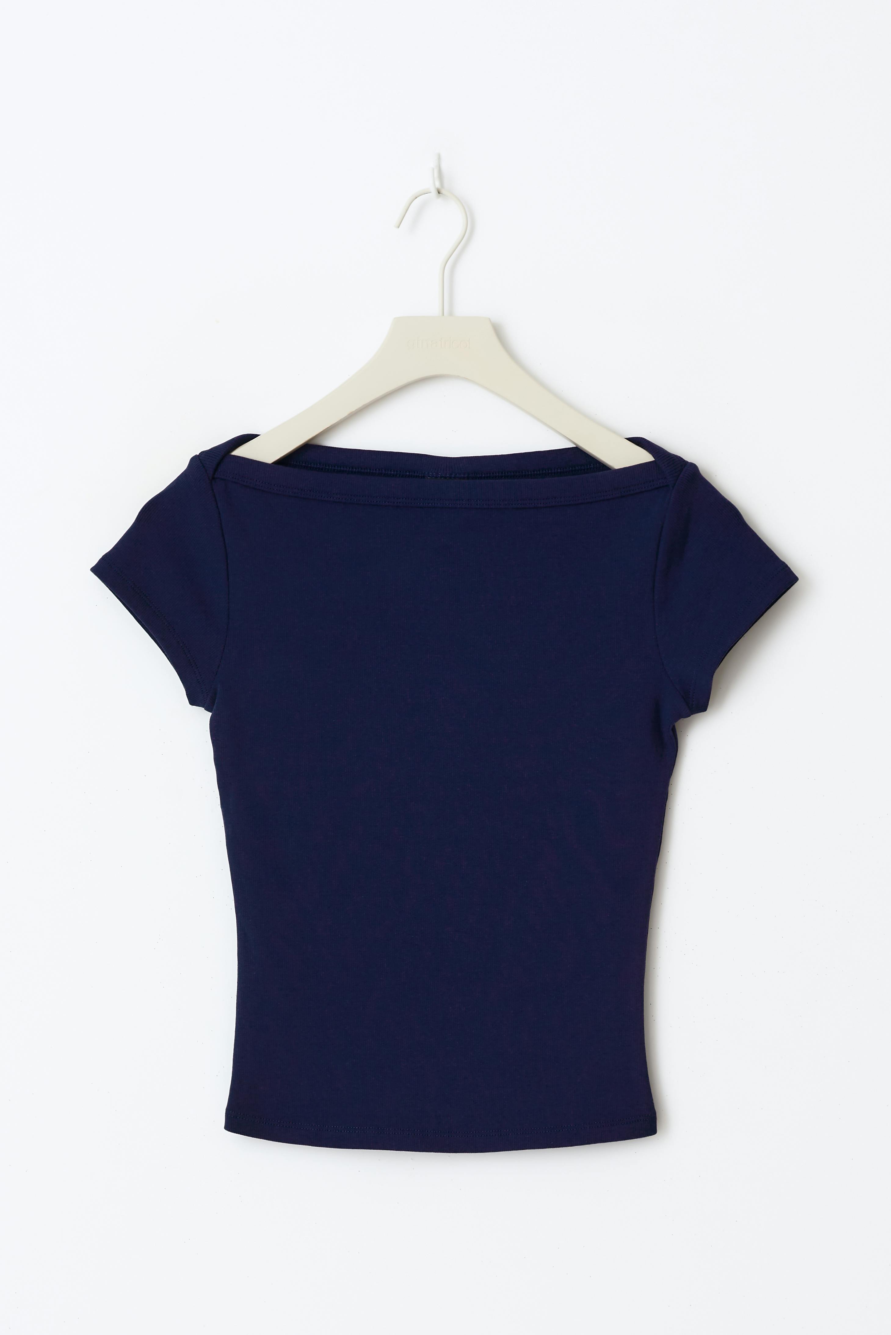 CLANE - CLANE BOAT NECK BOA TOPS サイズ１ CLANE BOAT NECK BOA TOPS BLUE1