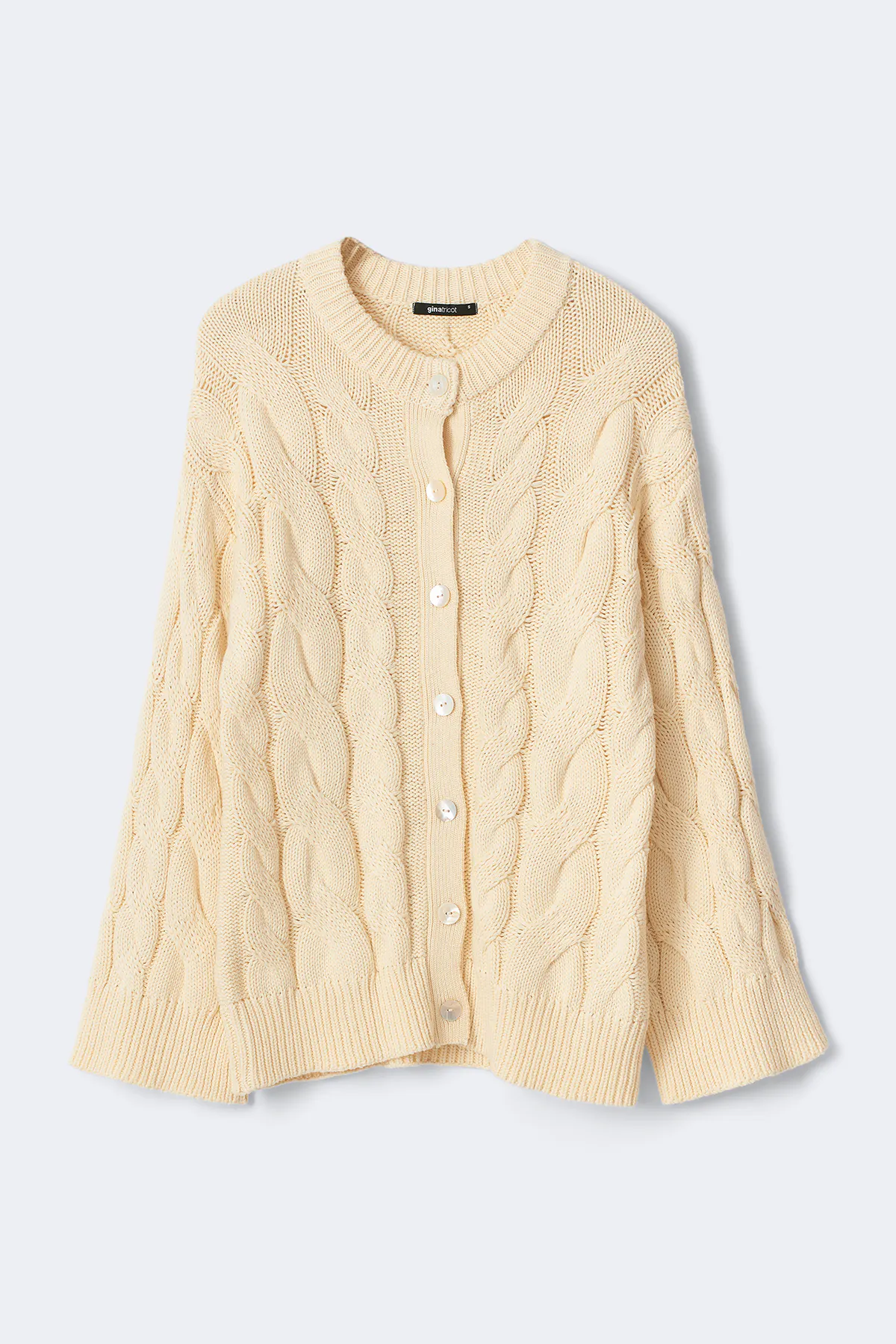 Jack & Jones cable knit cardigan in navy