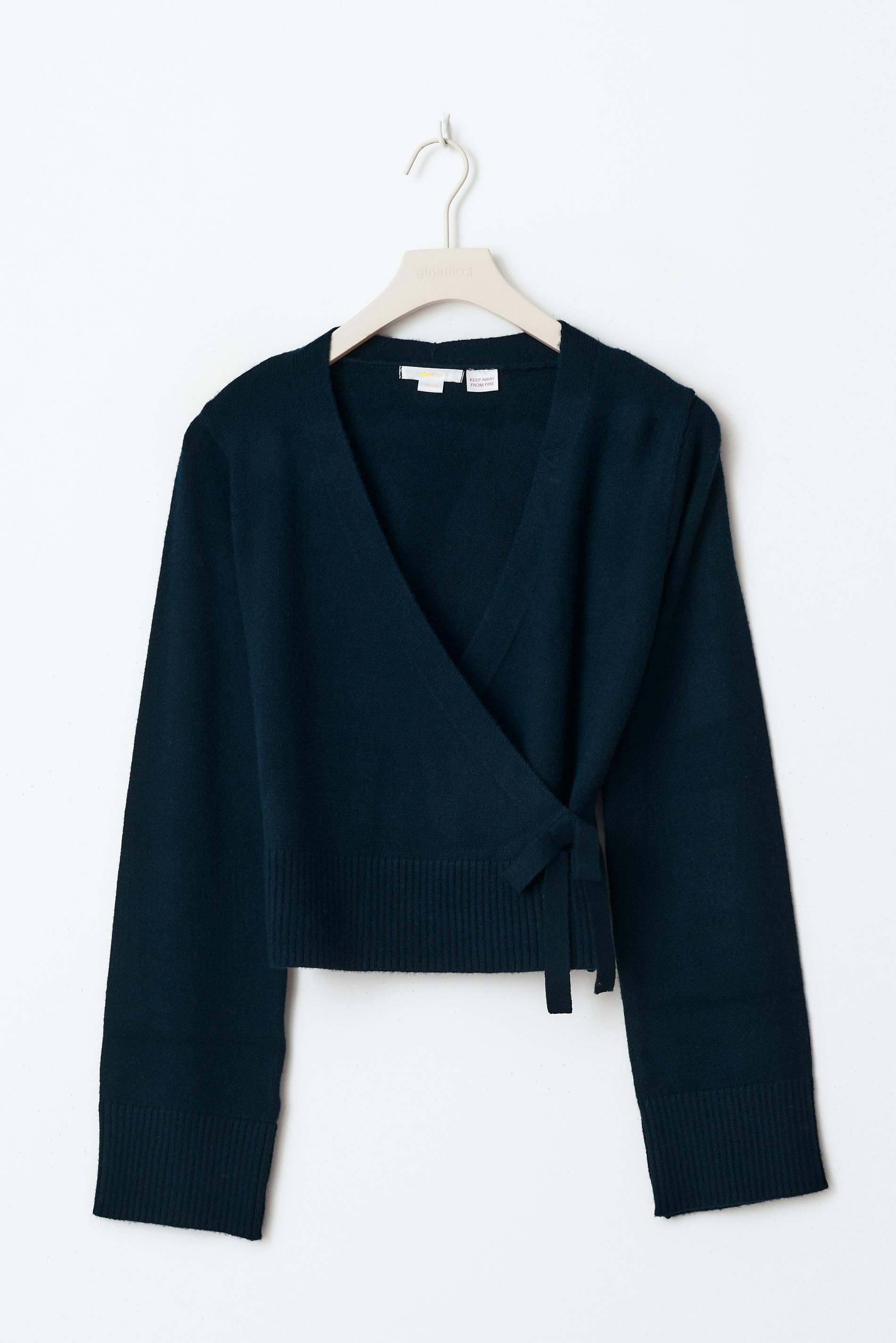 Läs mer om Gina Tricot - Y wrap cardigan - överdelar - Blått - 158/164 - Tjej