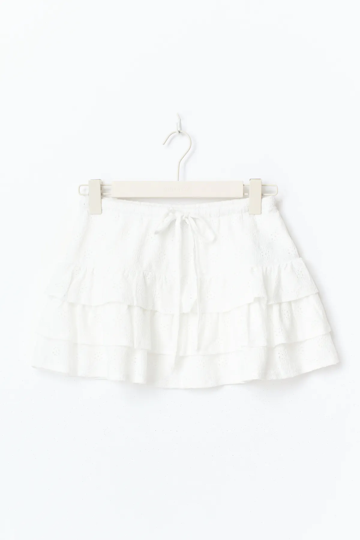 Mini frill skirt - White - Women - Gina Tricot