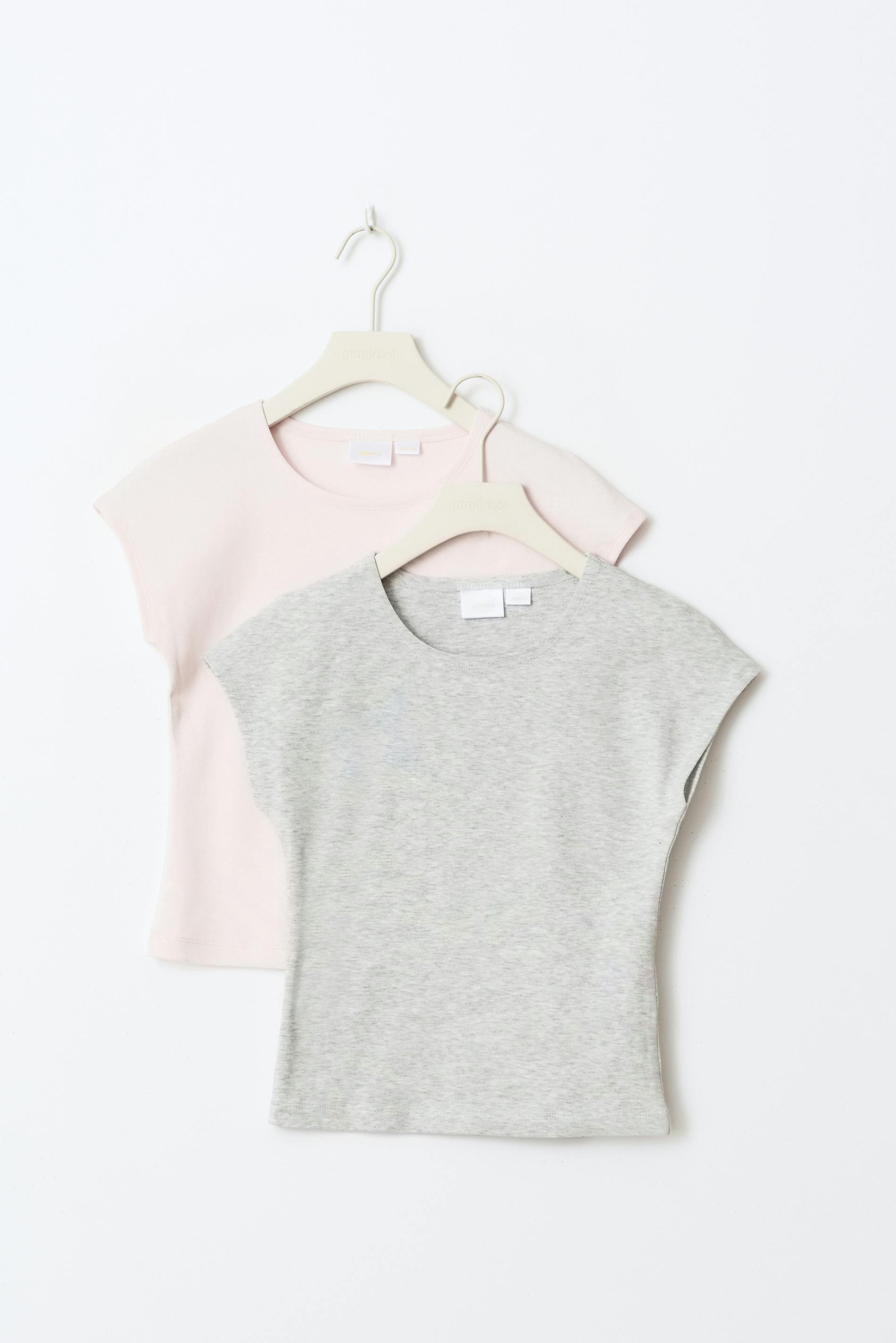 Läs mer om Gina Tricot - 2-pack y basic tight top - överdelar - Rosa - 170 - Tjej