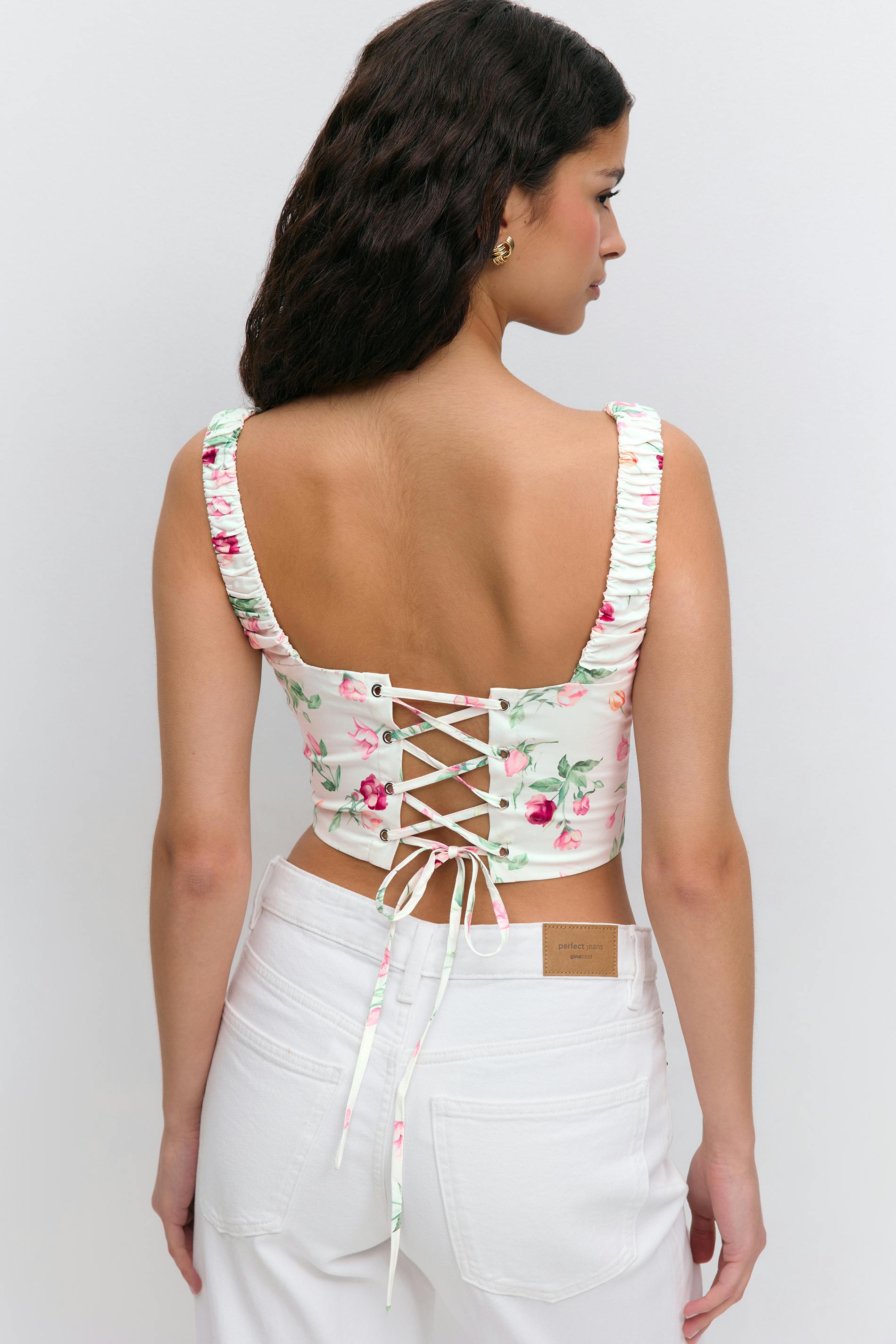 Läs mer om Gina Tricot - Corset top - korsett-toppar - Vit - 34 - Dam