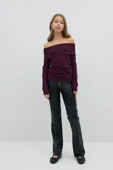 Y Bootcut Pu Trousers