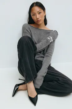 Knitted Boatneck Top