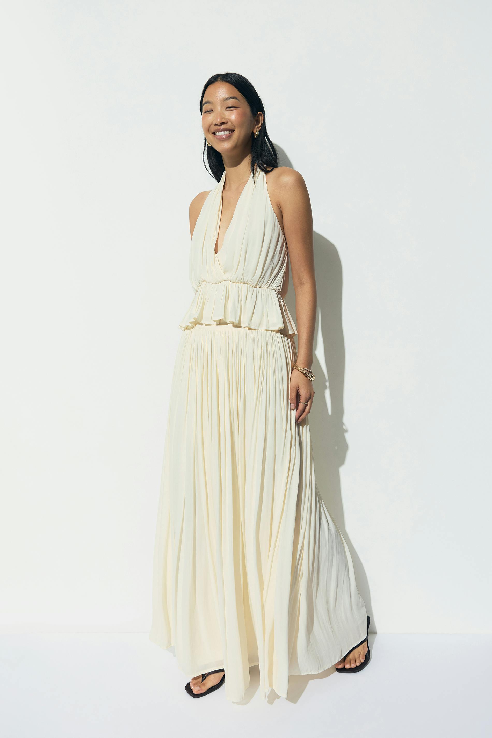 White Womens Flowy Maxi Skirt White Skirt Circle Cotton Maxi Skirt