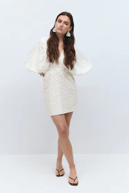 Puff Sleeve Mini Dress