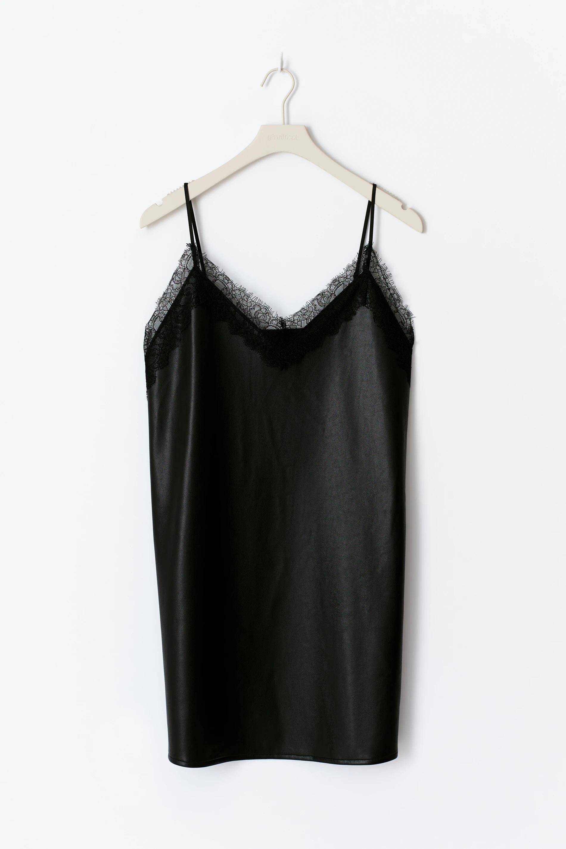 Gina Tricot Lace detail pu dress klänningar dam – bild 4