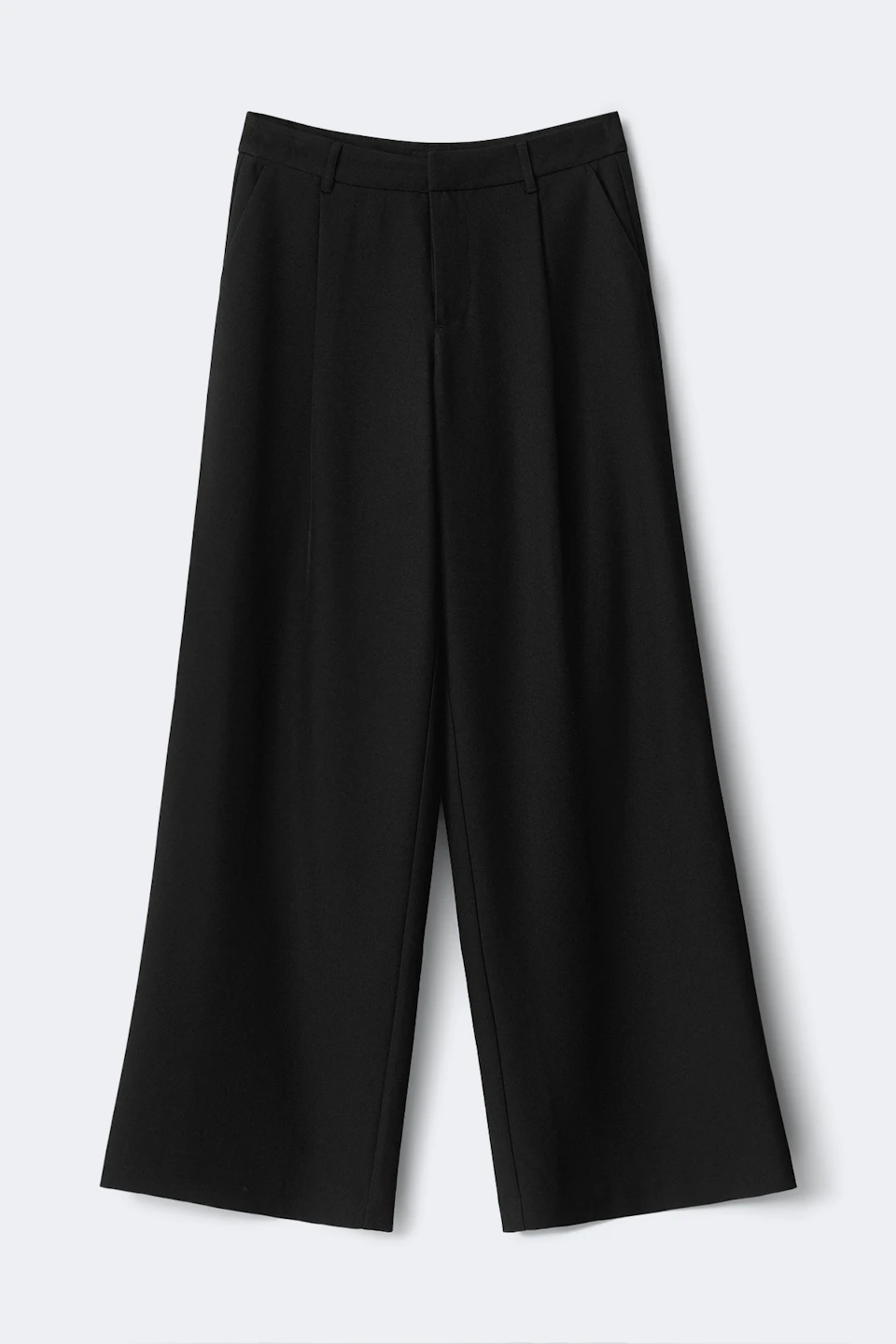 Mid wide pleated trousers