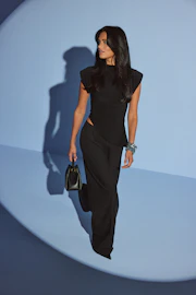 Mid wide pleated trousers