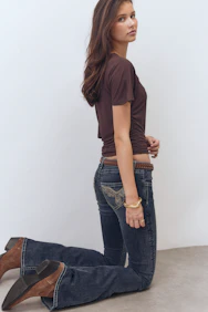 Sparkle Low Flare Jeans