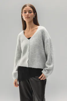 V-Neck Knitted Cardigan