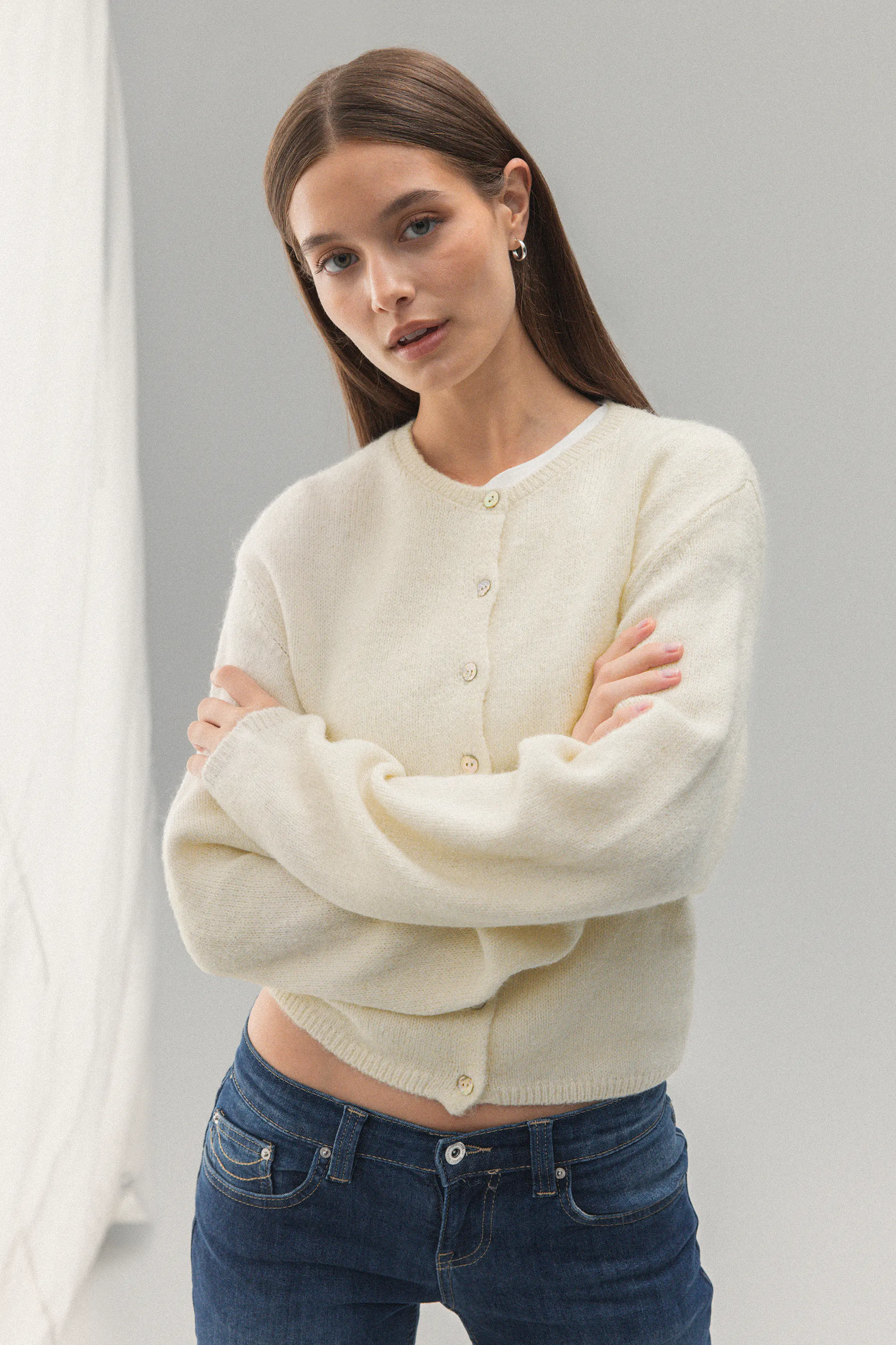 Alpaca blend cardigan