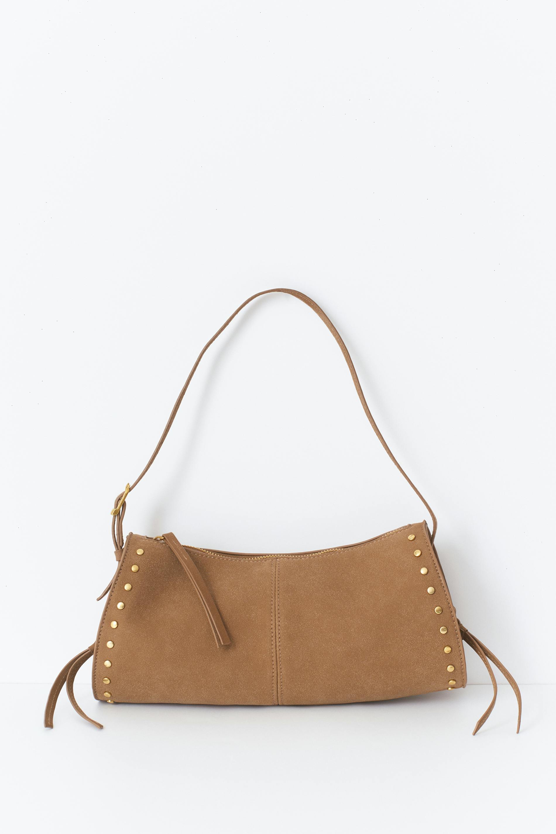 Gina Tricot - Studs shoulder bag - Olkalaukut - Beige - ONESIZE - Naiset
