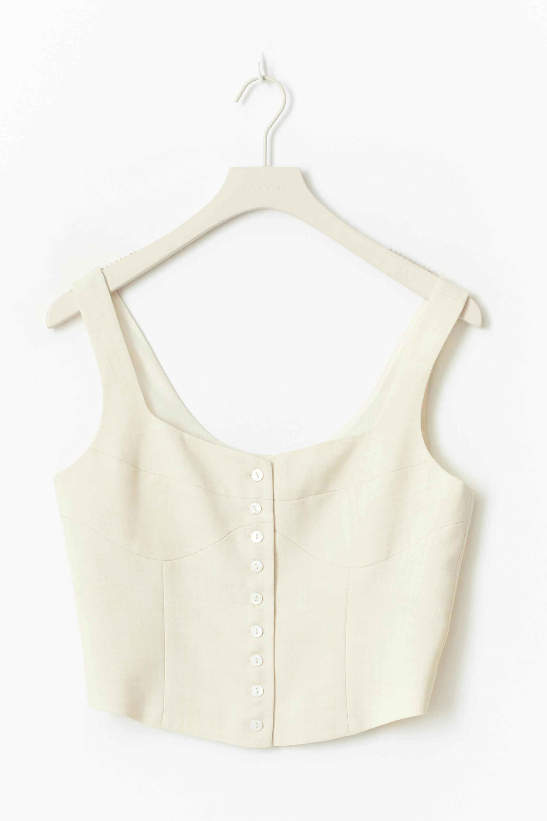 Corset vest - White - Women - Gina Tricot