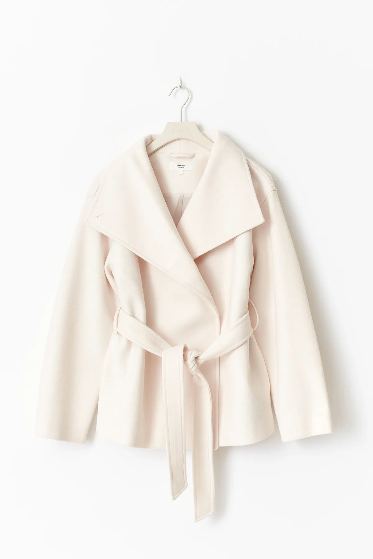 High neck short jacket - White - Women - Gina Tricot