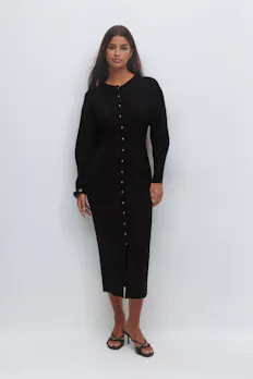 Knitted Button Down Dress