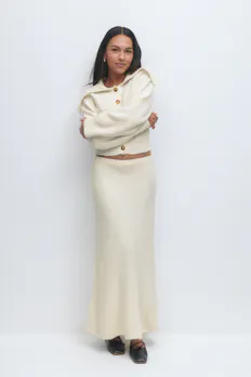 Wide Knitted Skirt