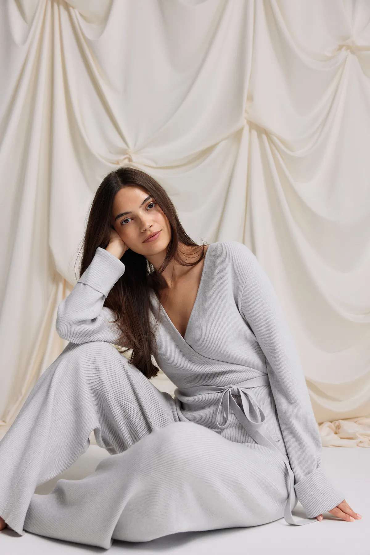 Knitted loungewear cardigan