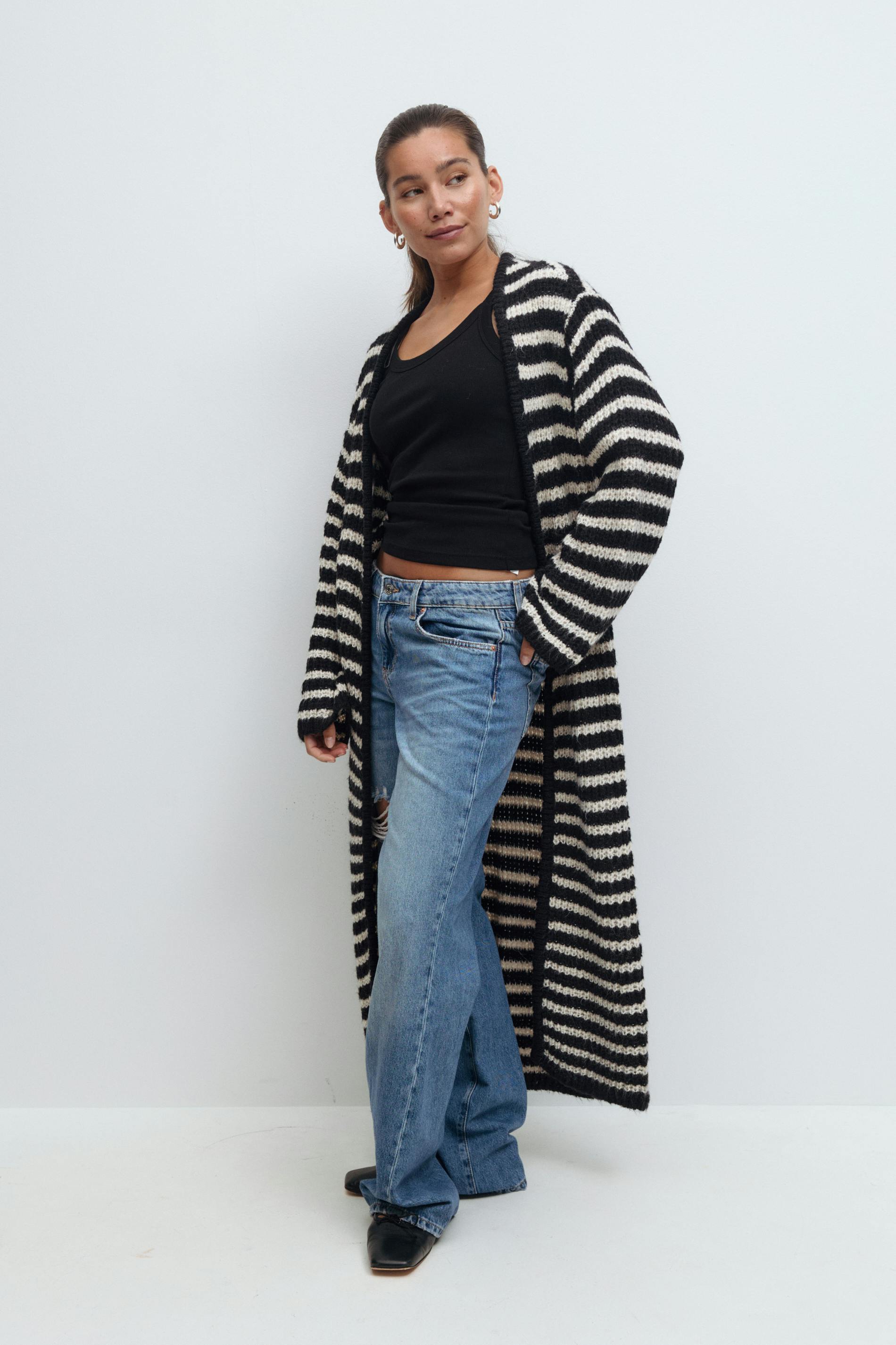 Long knitted cardigan - Main Image