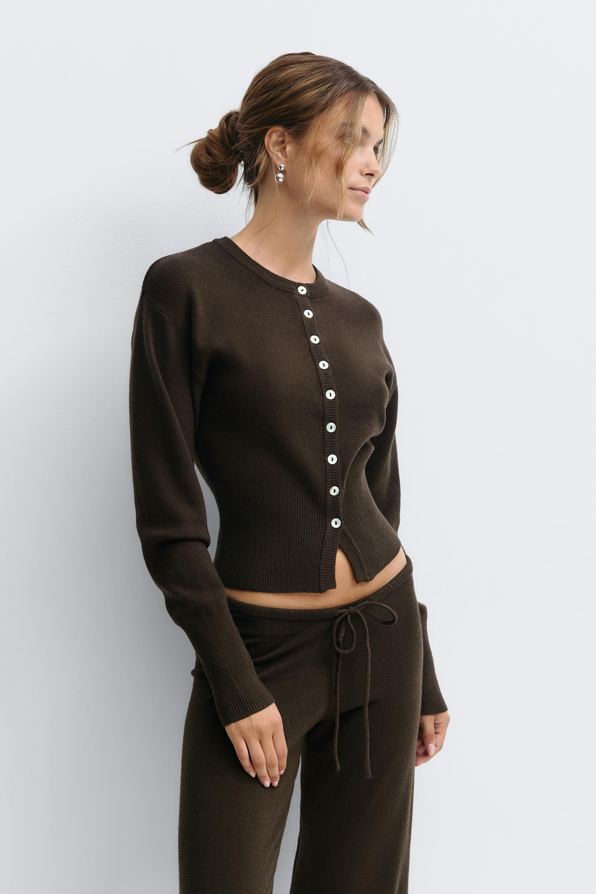 Knitted loungewear cardigan