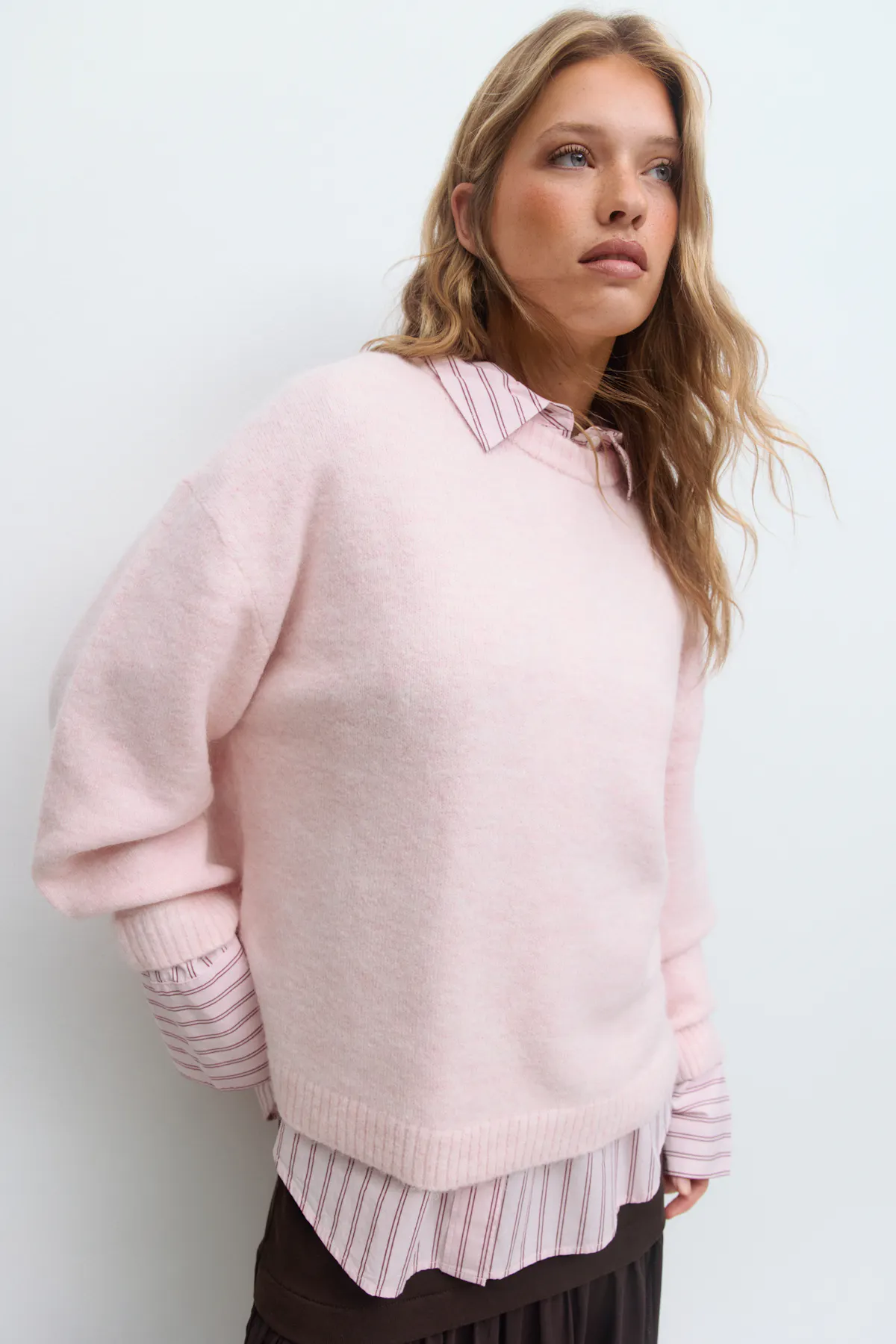Crew neck knitted sweater