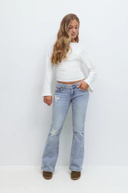 Chunky Low Flare Jeans