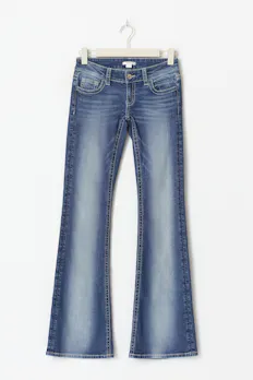 Decorated Low Flare Jeans