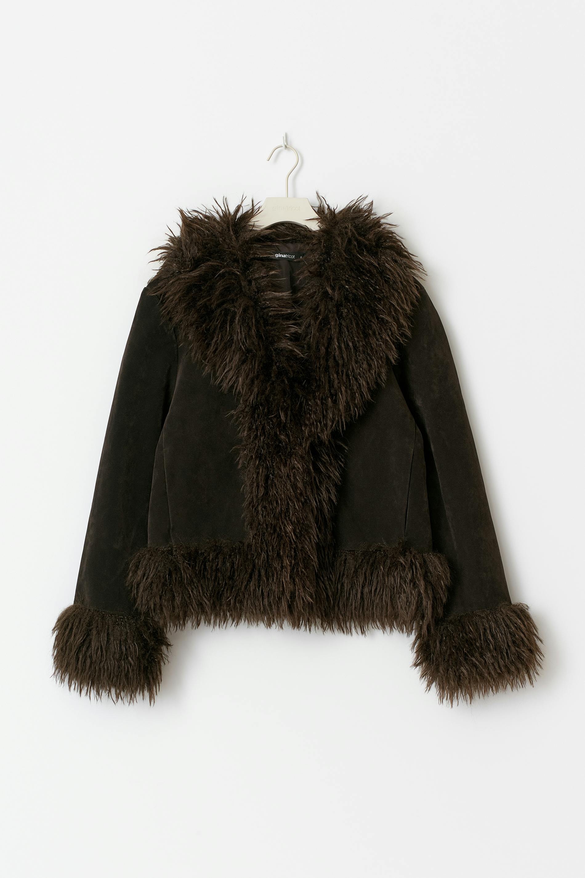 Faux suede fur jacket