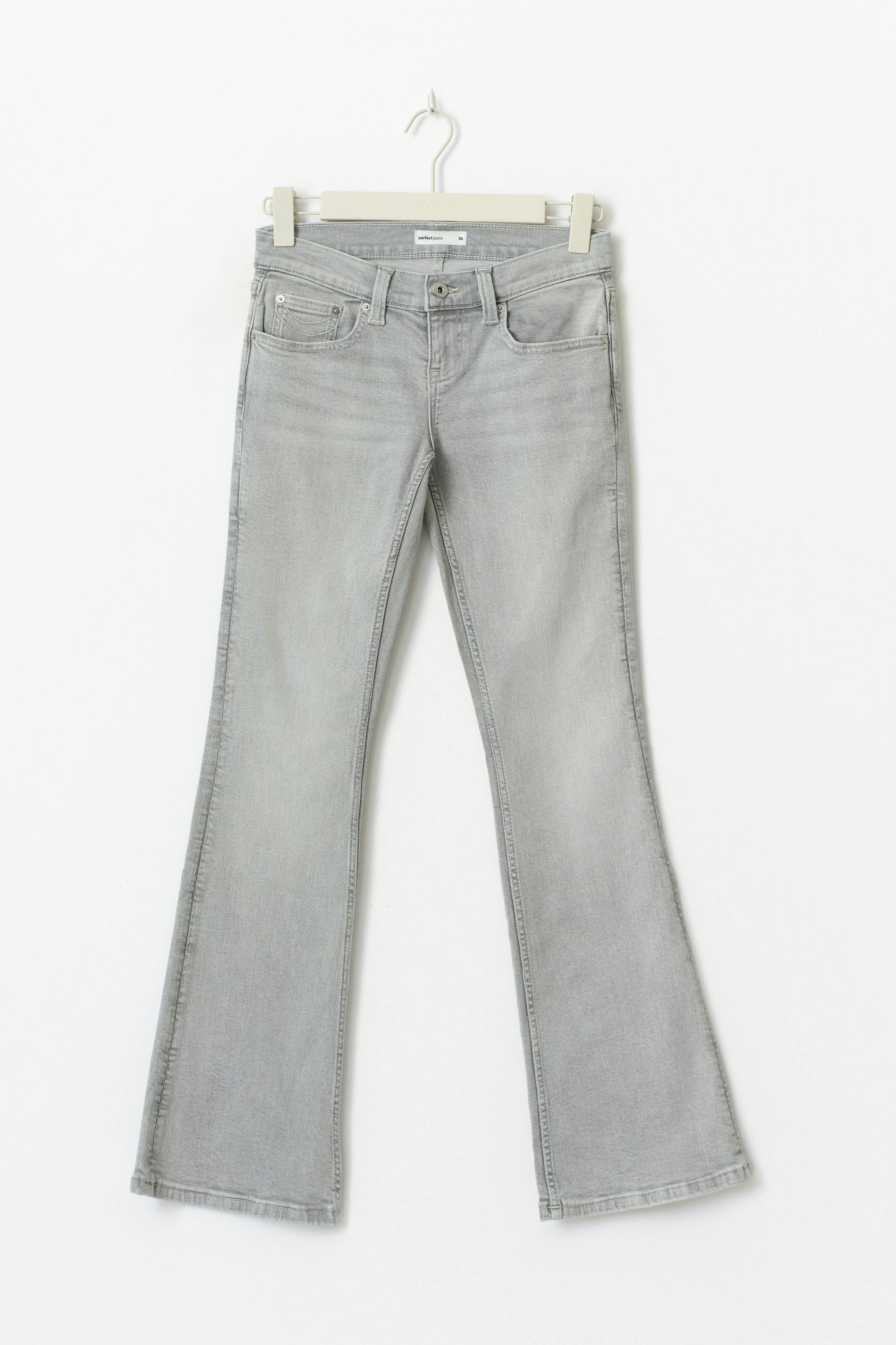 Gina Tricot - Ultra low tall bootcut jeans - ultra low waist - Gris - 36 - Femme