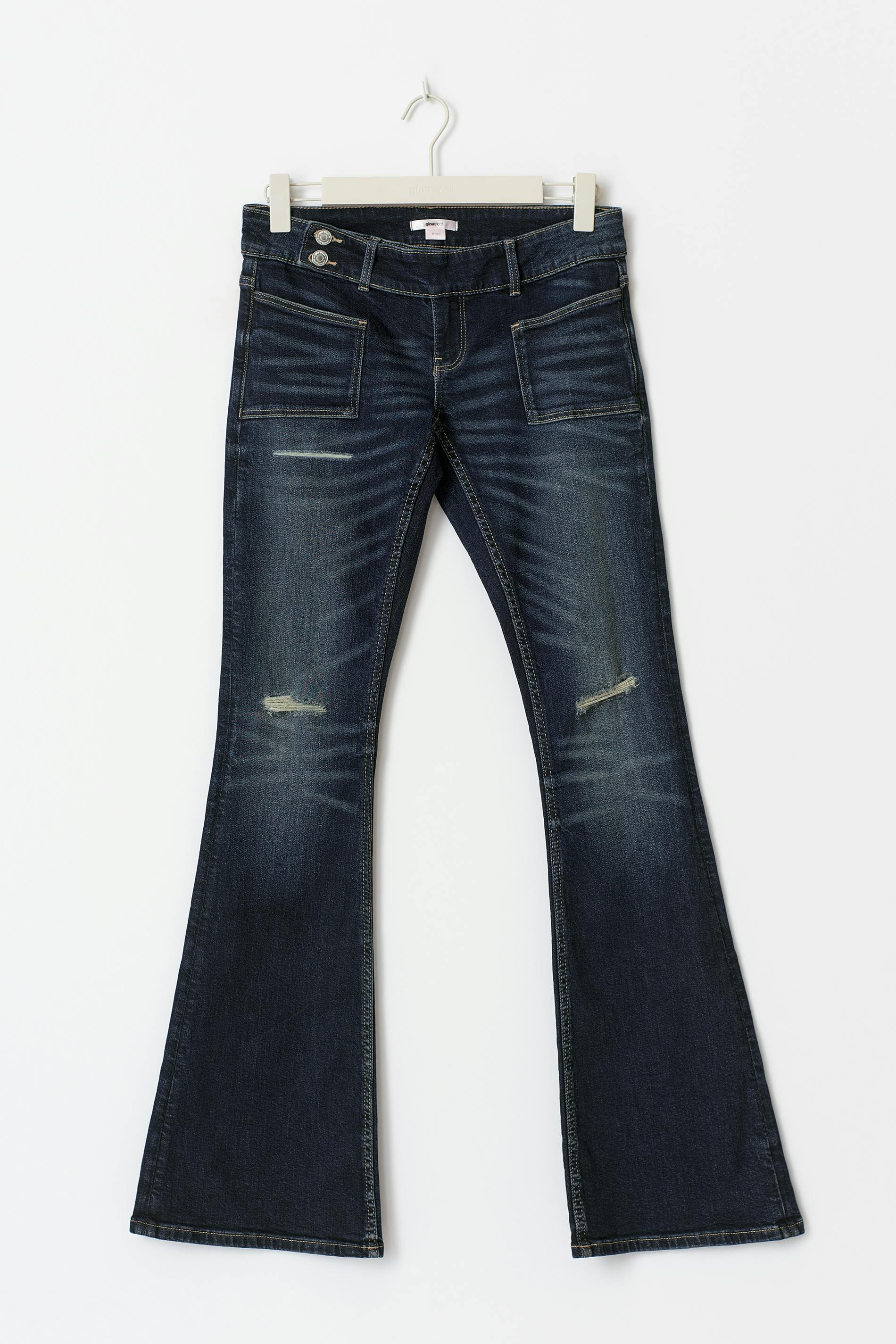 14+ pleated flare jeans tall