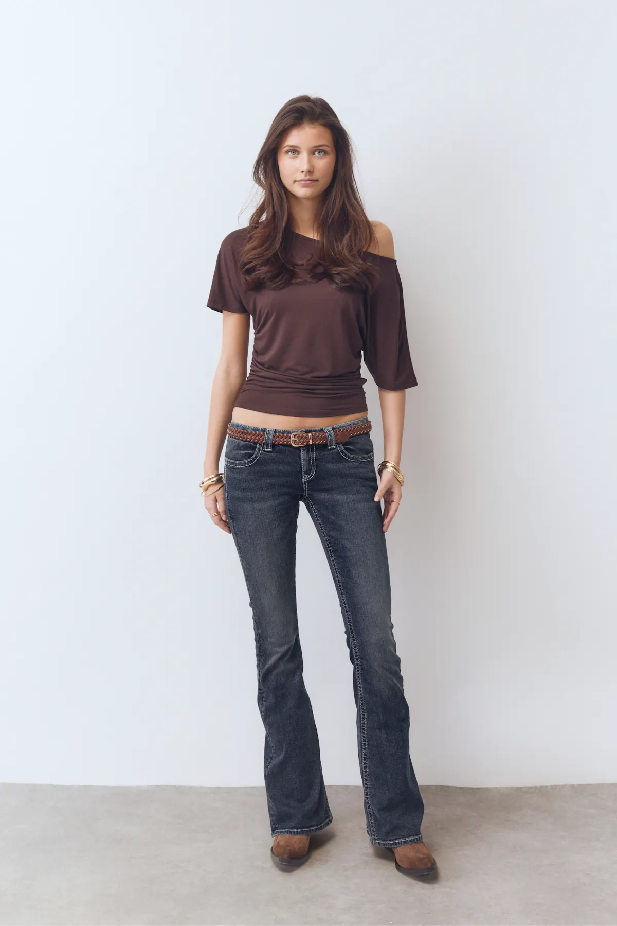 Gina Tricot 14+ sparkle flare jeans tall