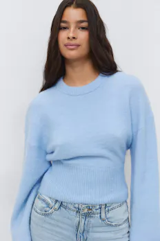 Wide Sleeve Knitted Sweater