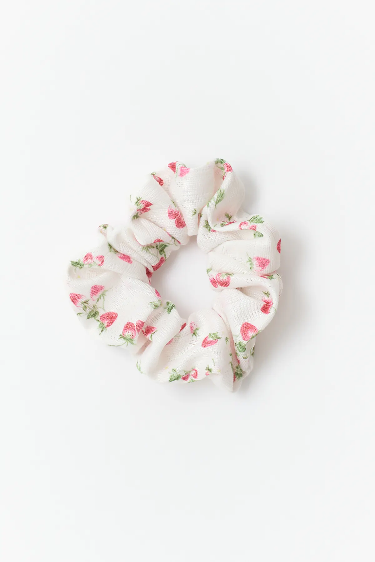 Gina Tricot - Pointelle scrunchie - hårsløyfer - Hvit - ONESIZE - Dame
