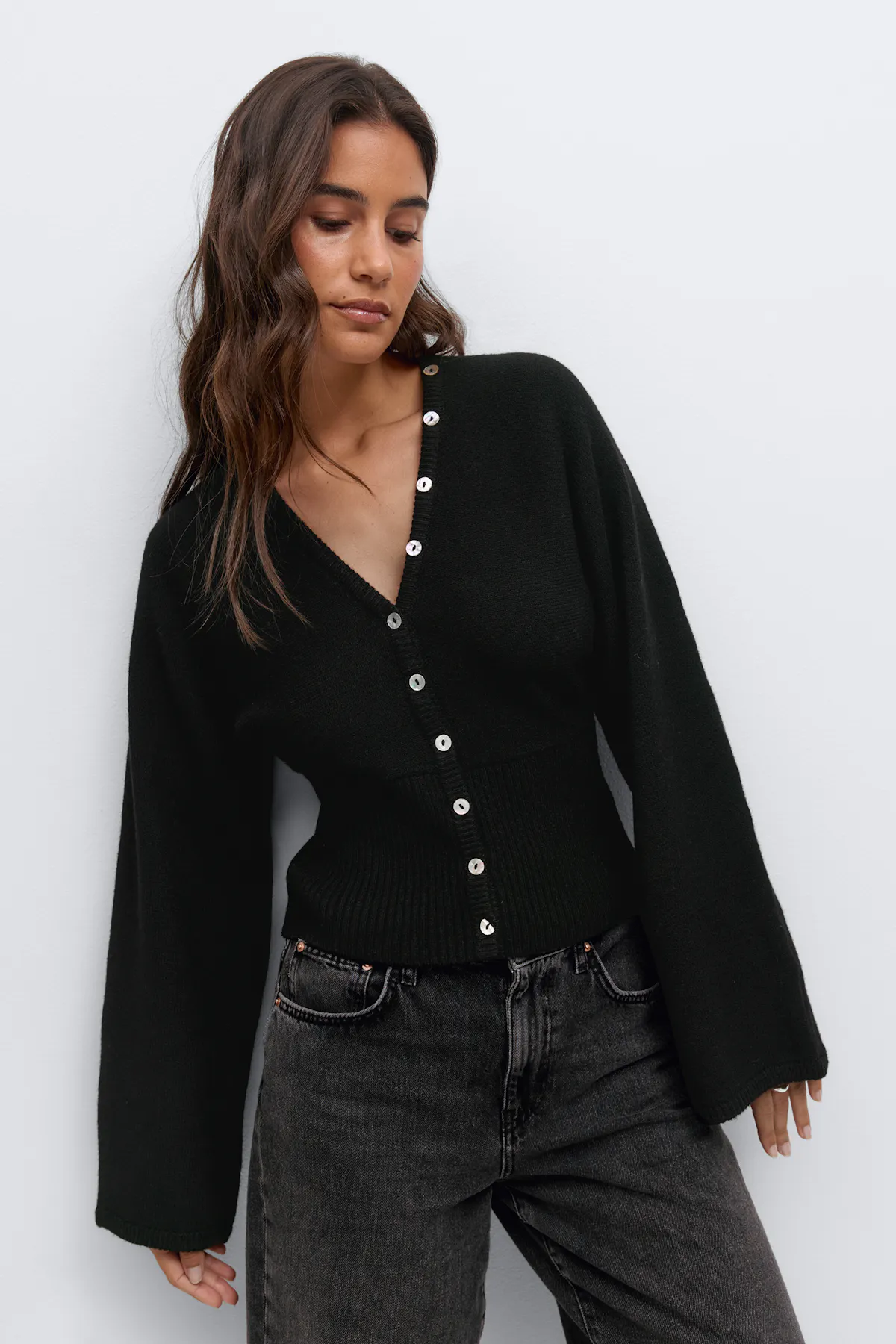 Fitted waist cardigan